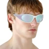 0dl3002 Prostokątne okulary przeciwsłoneczne z acetatu