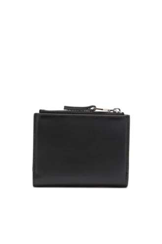 1dr bi-fold zip ii Mały skórzany portfel z plakietką z logo