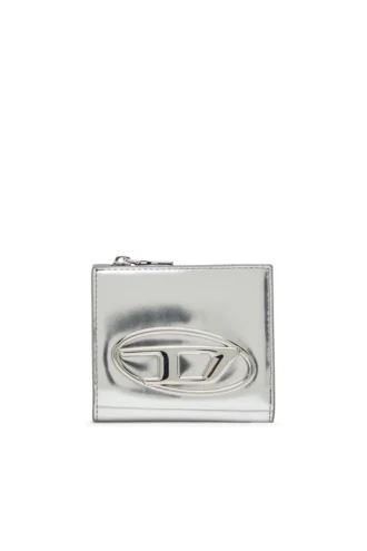 1dr bi fold zip l Dwukrotnie składana portmonetka z lustrzanej skóry