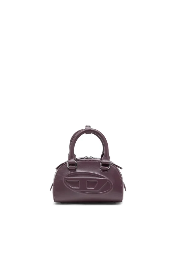 1dr dome crossbody Torba bowlingowa 1DR Dome-Mini z bordowej skóry