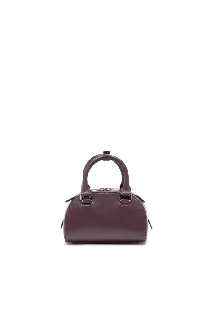 1dr dome crossbody Torba bowlingowa 1DR Dome-Mini z bordowej skóry