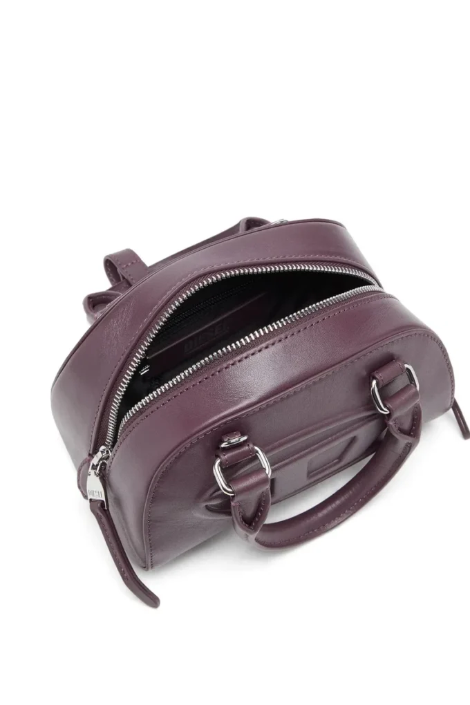 1dr dome crossbody Torba bowlingowa 1DR Dome-Mini z bordowej skóry