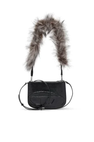 1dr twin Torba na ramię 1DR Twin-Double-pouch z tłoczonej skóry