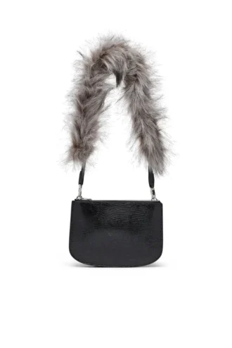 1dr twin Torba na ramię 1DR Twin-Double-pouch z tłoczonej skóry