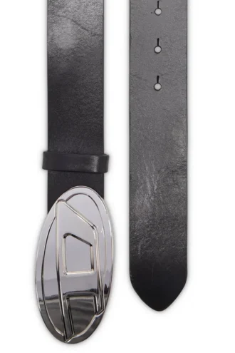 b-1dr 2.0 Skórzany pasek 4 cm z owalną plakietką D
