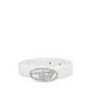 b-1dr strass 20 Wąski skórzany pasek o szerokości 1,9 cm z kryształową klamrą