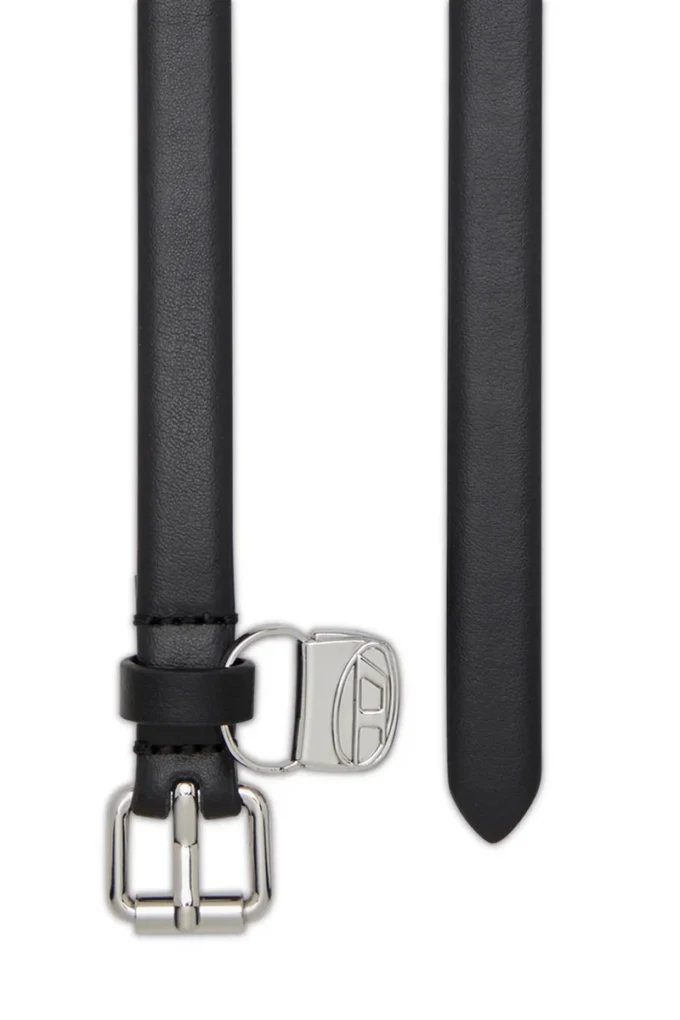 b-charm hip Wąski skórzany pasek o szerokości 1,4 cm z zawieszką 1DR