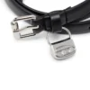 b-charm hip Wąski skórzany pasek o szerokości 1,4 cm z zawieszką 1DR