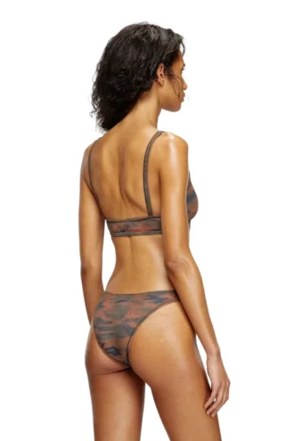 bunchy-utlt Majtki bikini w kamuflażu z wyciętym logo