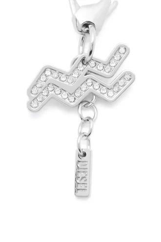 charm acquarius Metalowa zawieszka Aquarius z kryształkami
