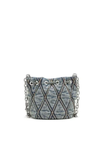 charm-d bucket s Torba typu bucket Charm-D S-Mini z pikowanego dżinsu w romby