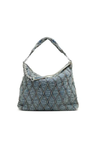 charm-d hobo Torba Charm-D-Large z pikowanego dżinsu w romby