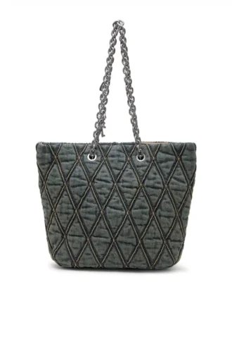 charm-d shopper m Torba Charm-D-Tote z pikowanego denimu