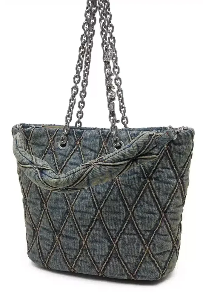 charm-d shopper m Torba Charm-D-Tote z pikowanego denimu