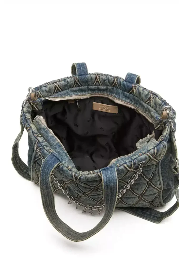 charm-d shopper Torba Charm-D-Tote z pikowanego dżinsu w romby charm-d shopper Torba Charm-D-Tote z pikowanego dżinsu w romby