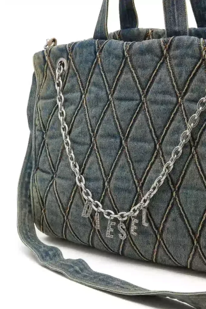 charm-d shopper Torba Charm-D-Tote z pikowanego dżinsu w romby charm-d shopper Torba Charm-D-Tote z pikowanego dżinsu w romby