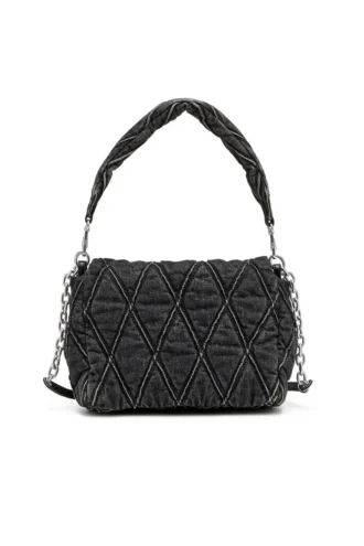 charm-d shoulder m Torba na ramię Charm-D M z pikowanego denimu