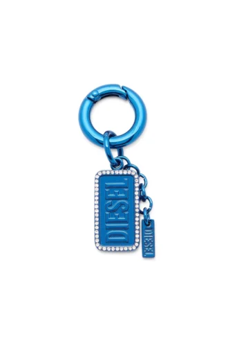 charm-diesel Metalowy brelok z logo Diesel i kryształkami