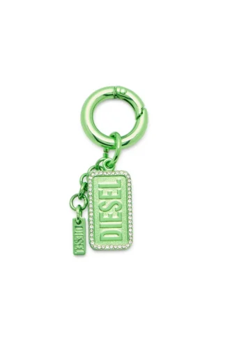charm-diesel Metalowy brelok z logo Diesel i kryształkami