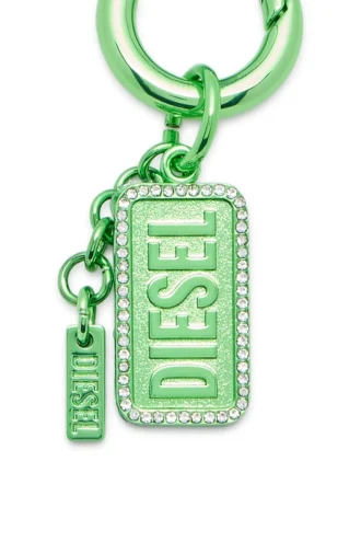 charm-diesel Metalowy brelok z logo Diesel i kryształkami