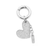 charm-heart Metalowy charm w kształcie serca z kryształkami