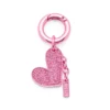 charm-heart Metalowy charm w kształcie serca z kryształkami