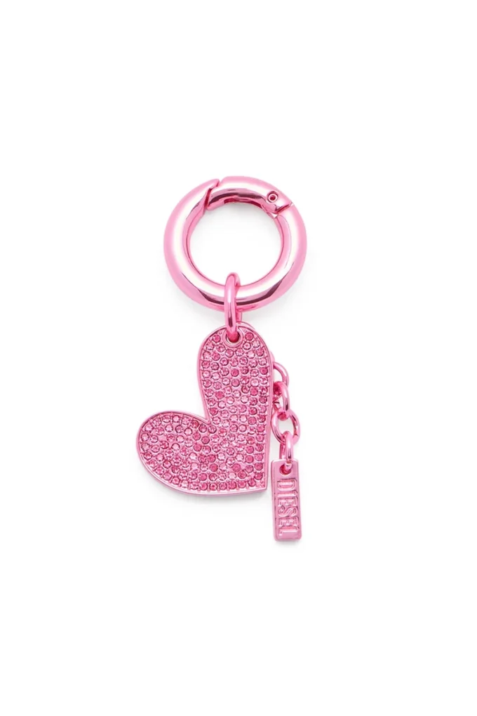 charm-heart Metalowy charm w kształcie serca z kryształkami
