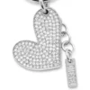 charm-heart Metalowy charm w kształcie serca z kryształkami