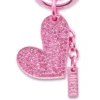 charm-heart Metalowy charm w kształcie serca z kryształkami