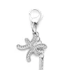charm pisces Metalowa zawieszka Ryby z kryształkami