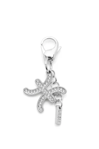 charm pisces Metalowa zawieszka Ryby z kryształkami