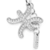 charm pisces Metalowa zawieszka Ryby z kryształkami