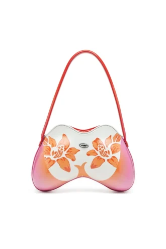 coconut bl_m torba Torba na ramię Double-D-Glossy z nadrukiem lotosu