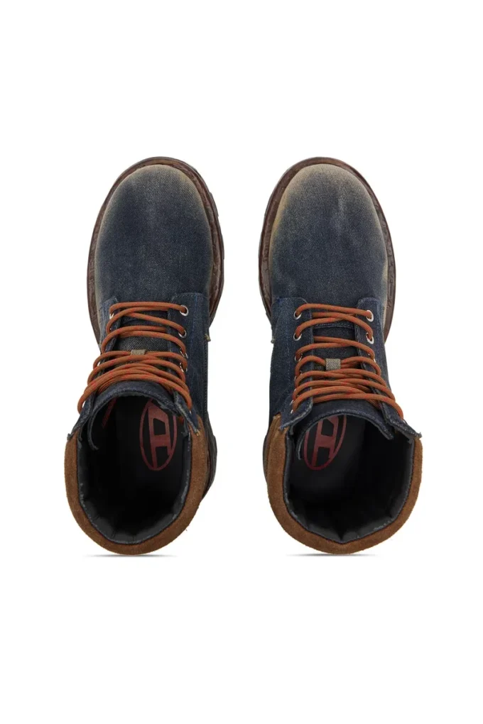 d-hammer lace up w Buty D-Hammer-Combat z dżinsu i zamszu d-hammer lace up w Buty D-Hammer-Combat z dżinsu i zamszu