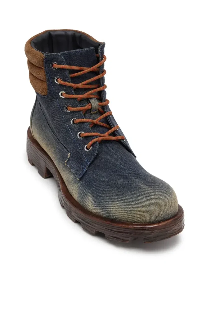 d-hammer lace up w Buty D-Hammer-Combat z dżinsu i zamszu d-hammer lace up w Buty D-Hammer-Combat z dżinsu i zamszu