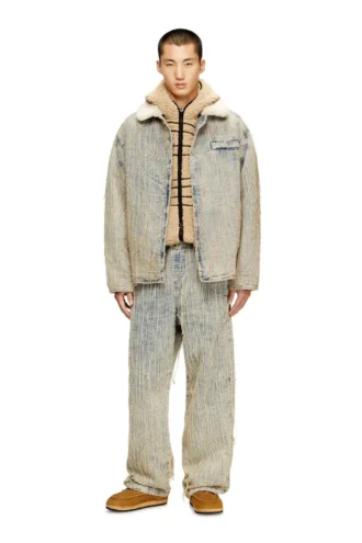 d-ivar-s Kurtka z dżinsu żakardowego z płynną nicią