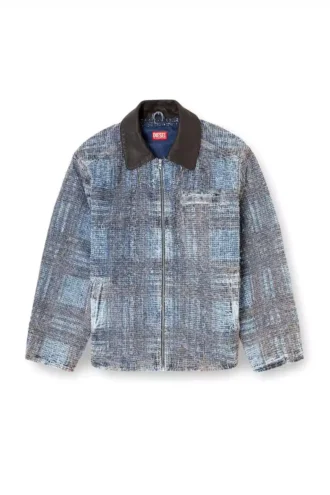 d-ivar-s1 Kurtka z graficznego denimu bouclé