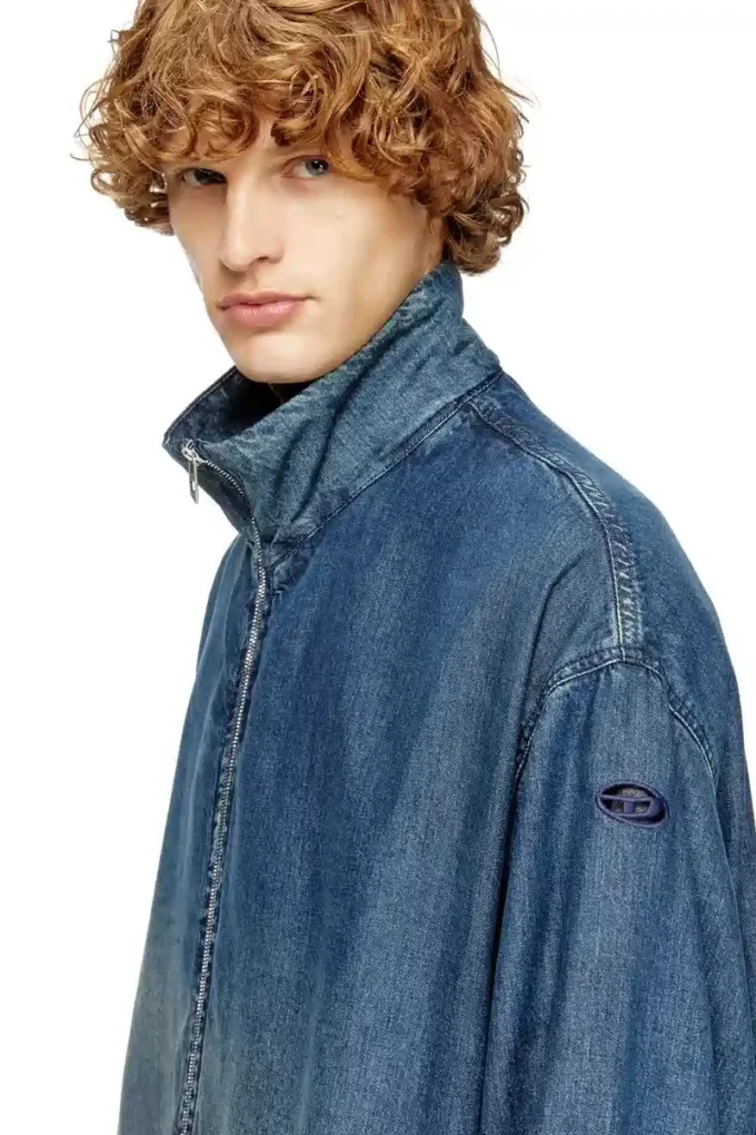 d-krap-s6 Kurtka zapinana na zamek z płynnego denimu