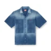 d-nabil-d Koszula bowlingowa z kontrastowego denimu