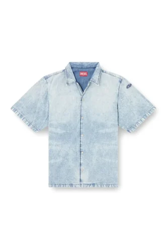 d-nabil-s4 Koszula bowlingowa z marmurkowego denimu