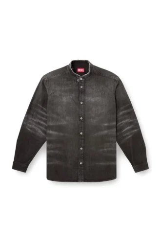 d-simply-fsh Koszula z postarzanego denimu w plastrze miodu