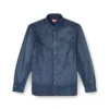 d-simply-s13 Koszula z płynnego denimu w kratę Prince of Wales