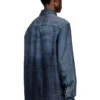 d-simply-s13 Koszula z płynnego denimu w kratę Prince of Wales