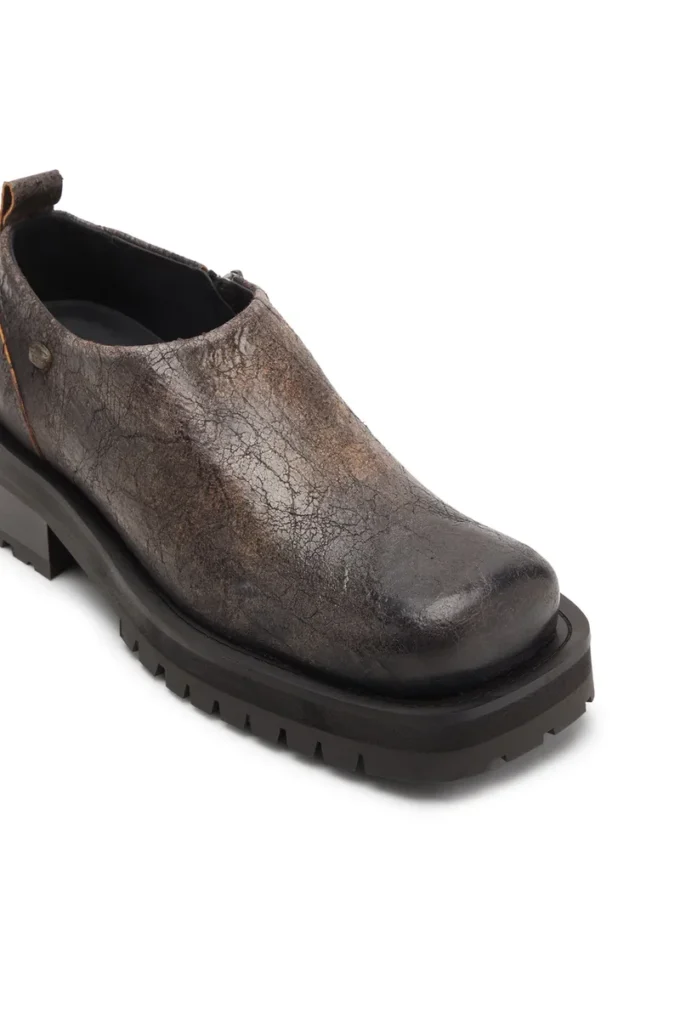 D-Texan Clog Buty D-Texan-Zipped z postarzanego zamszu z efektem spękania