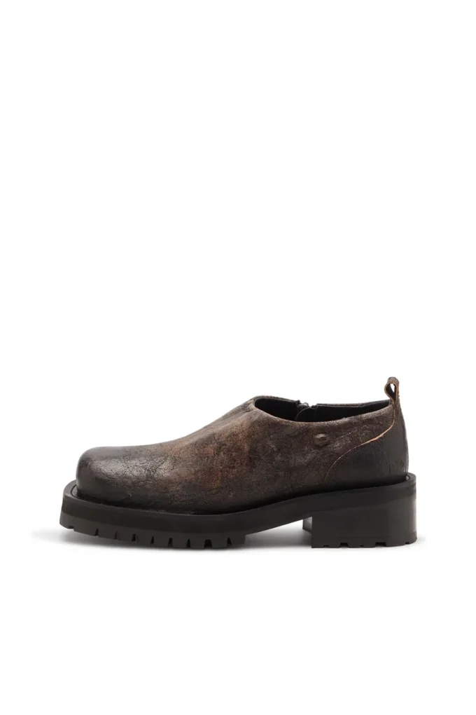 D-Texan Clog Buty D-Texan-Zipped z postarzanego zamszu z efektem spękania