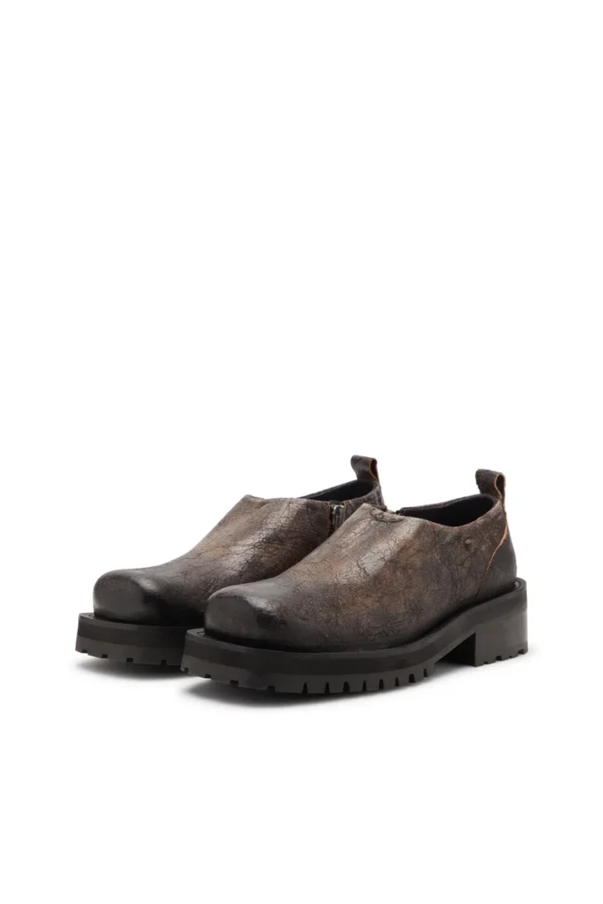 D-Texan Clog Buty D-Texan-Zipped z postarzanego zamszu z efektem spękania