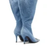 d-venus kb large D-Venus-Wide buty do kolan z dżinsu