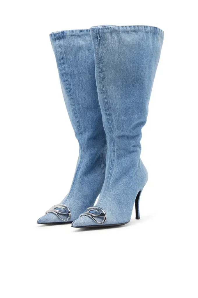 d-venus kb large D-Venus-Wide buty do kolan z dżinsu