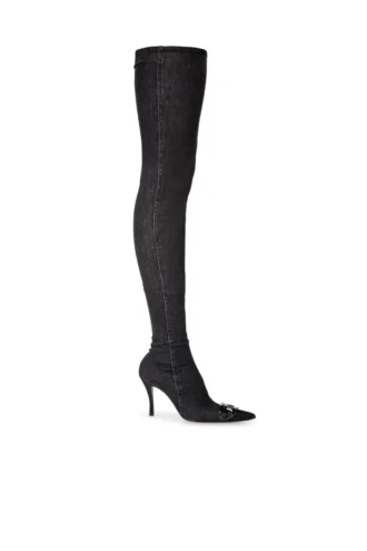 d-venus tbt d D-Venus Tbt D Boots – kozaki za kolano z elastycznego denimu
