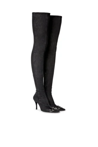 d-venus tbt d D-Venus Tbt D Boots – kozaki za kolano z elastycznego denimu